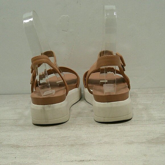 Franco Sarto Karlene Nude Platform Leather Sandals Size 6M - Picture 6 of 11